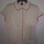 Gap  Peach Thin Fitted Cotton Top L Photo 0
