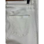 White House | Black Market Size 6 The Skinny Crop Jeans White Floral Embroidered Photo 7