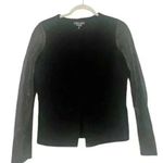 Vince Womens Moto Zip Jacket Wool Leather Jacket Sweater Long Sleeve Size Small Photo 0