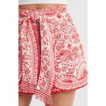 Farm Rio NWT  River Ride Linen Blend Beaded Short Size L Pull-On RED Photo 3