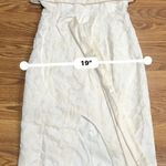 Alexis Isotta cream Floral Brocade Strapless Wrap Tie bride Dress small Photo 5