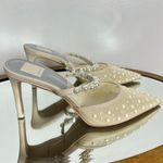 DOLCE VITA Katik Imitation Pearl Pointed Toe Pump (Women) in Ivory Mesh US 8.5 White Photo 6