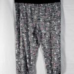 No Boundaries Vintage Y2K 2007 Black White Knit Like Capri Cut Lounge Pants Size XL Juniors Photo 8