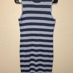 Calvin Klein Jeans  Blue Striped Sleeveless Ribbed Knit Bodycon Mini Dress Photo 0
