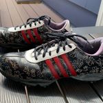 Adidas Traxion Fitfoam Womens 6.5 Golf Shoes White/Black/Red Floral Embroidered Photo 0