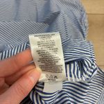 Tibi  Women’s Blue White Striped Cotton Bell Sleeve Top Size S Photo 4