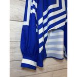 Commense Womens Oversized Long Sleeves Royal Blue TOP Blouse Size Small Photo 4