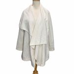 UGG  Janni Fleece Cardigan Women M Oatmeal Heather Open Asymmetrical Plush Lounge Photo 1