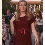 Vintage 1990’s Clueless Red Silk Beaded Dress Size 4 Photo 1