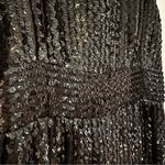 Lee Jordan Vintage Sequin Formal Dress Women's 14 Black Evening 70s Whimsigoth Photo 2