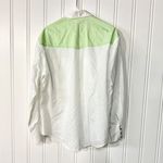 VTG UNBRANDED Button Up Women Size L Western Green & White Pearl Button Retro Size L Photo 2