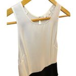 Aritzia  Wilfred Women XS Peplum Plunge Open Back Sleeveless Top in White & Black Photo 3