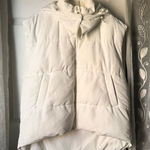 ZARA oversized puffer hoodie vest side pockets full zip up women size S-M Photo 0