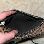 ALLSAINTS Claremont Crossbody Leather Bag Snakeskin Print w Chain Strap Photo 12