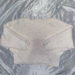 Abercrombie & Fitch Abercrombie cream knit slightly cropped batwing sweater Photo 3