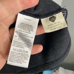 Madewell mock neck black ribbed top with puffed sleeves size medium Photo 3