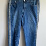 Westport  1962 Women's Size 20 Crpped Blue Jeans with Embroidered Trim Photo 0
