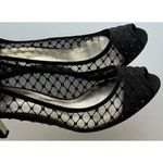 Adrianna Papell Vintage Black Bedazzled Peep Toe Heels Women's Size 10 Photo 8