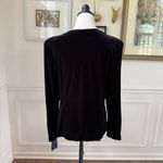 NWT Nos Vintage Patra Loehmann’s Black Velvet Twist Front Top L Size L Photo 3