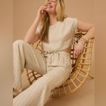 Altar'd State  Holis Striped Linen Set in Natural and Black Photo 1