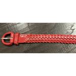 Braided Red Leather Belt Womens Size XL Boho‎ Chic Western Cowgirl Rodeo Preppy Photo 1