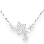 CZ Star Pendant Necklace for Women Silver Photo 0