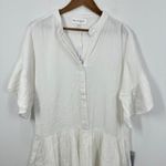 Maisie Size XS Brushed Gauzy Cotton Mini Dress Flowy Sleeves Beach Wedding‎ NWT White Photo 1