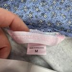 Victoria's Secret Dress Womens Medium Blue Floral Maxi Slit Lace Trim Y2K Photo 2