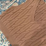 NWOT Sleeveless Sweater Vest Tan Size L (Juniors) Photo 2