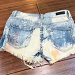 BLANK NYC DISTRESSED PAINTED CUT-OFF SHORTS Photo 2
