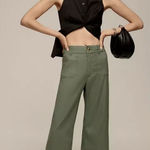 Anthropologie NWT 26 TALL The Colette Crop Wide-Leg Pants by Maeve Size 26T Photo 0
