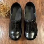Sanita Womens Patent Leather Crocodile Textured Black Professional Clog Shoe 9.5 Photo 3