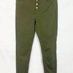Loft Button Fly Camo Green High Rise Jeans Size 6/28 NWOT Photo 0