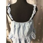 Madewell  Denim Ruffle strapped Cami Top Size 0 Photo 2