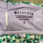 Athleta Green Purple Floral Print Crossback Swim Bikini Top Size S Photo 4