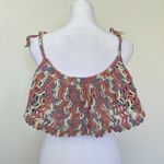 Crochet Crop Top Bralette Size XS New Handmade Boho Hippie Multicolor Blue Pink Photo 2
