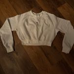 Gymshark  w/Embroidered Logo Cropped S White Sweat Shirt Photo 3