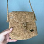 Kacaus Cork Crossbody Bag Small Gold Buckle Flap Shoulder Purse Tan Photo 1