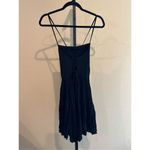 Halara Size M Backless Crisscross Adjustable Strap Shirred Plicated Flowy Mini Linen-Fe Photo 3