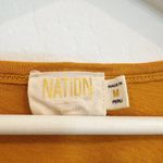 Nation Ltd  Aven Ruffle Flutter Sleeve Linen Top Bright Yellow Orange Size Medium Photo 5