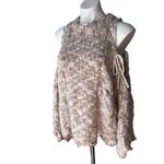 POL  Chunky Knit Falling Shoulders Bell Sleeve Sweater, Sz L Photo 6