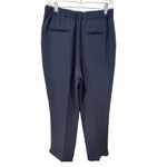 J Crew Full Length Pants Women's Size 8 Navy Blue Straight Leg High Rise Stretch Photo 1