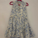 Amanda Uprichard  blue floral mini dress Photo 0