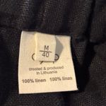 D96p 100% linen wide leg cropped jumpsuit minimalist quiet luxury Lithuania Black Size M Photo 9