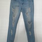 Gogo Jeans  womens size 5 distressed skinny light blue denim mid rise ankle Photo 1
