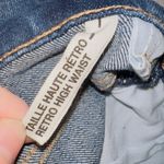 Garage Medium Wash Denim The Retro High Waist Stretch Waist Shorts size 7 Photo 3