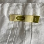 Dolma white linen pintuck coverup dress Size L Photo 4