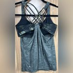 Lululemon  Size 4 Free To Be Serene Gray Built In Camo Bra Stappy Back Tank Top Photo 1