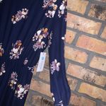 French Grey Navy Blue Floral dress Photo 5