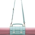 NWTs!!!! Women's SAIA Handbag Green/Pink Crossbody Yoga Mat Bag One Size Blue Photo 1
